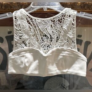 Christian Dior Paris Delicate Crochet Cropped Top- like new